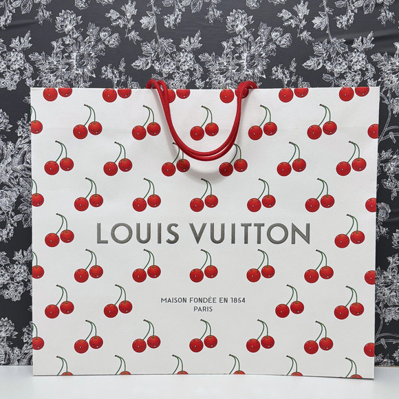 Louis Vuitton x Takashi Murakami Cherry Packaging 19x16x9" Large Shopping Bag - Picture 1 of 7